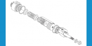 CZĘŚCI ZAMIENNE I KOMPLETY NAPRAWCZE siłownika pneumatycznego D32 z jednostronnym tłoczyskiem jednostronnego działania, ciągnącego