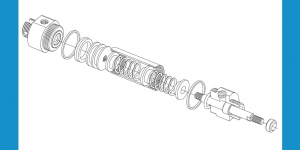 CZĘŚCI ZAMIENNE I KOMPLETY NAPRAWCZE siłowników pneumatycznych D32 z jednostronnym tłoczyskiem dwustronnego działania Seria 10.008E