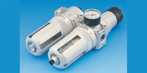 BLOK PRZYGOTOWANIA SPRĘŻONEGO POWIETRZA G3/8-G1/2 dwuelementowy - zespół filtrująco-redukcyjny, smarownica